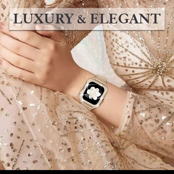 Diamond Case+Metal Strap iWatch Band Stainless Steel Bracelet For Apple - Picture 7 of 7